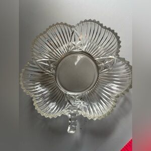Vintage Federal Glass Clover Nut/Candy Dish